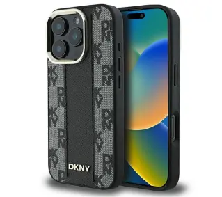 DKNY Checkered Pattern MagSafe do iPhone 16 Pro Czarny