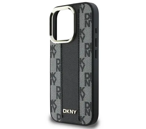 DKNY Checkered Pattern MagSafe do iPhone 16 Pro Czarny