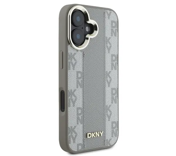 DKNY Checkered Pattern MagSafe do iPhone 16 Beżowy