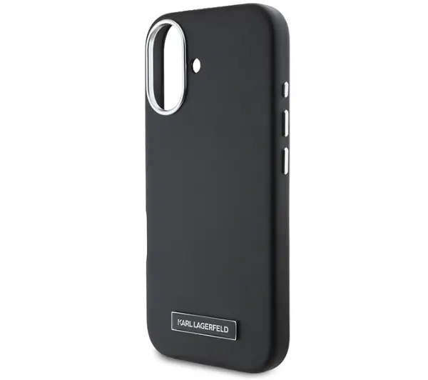 Karl Lagerfeld Monogram Choupette Head Pin do iPhone 16 Czarny