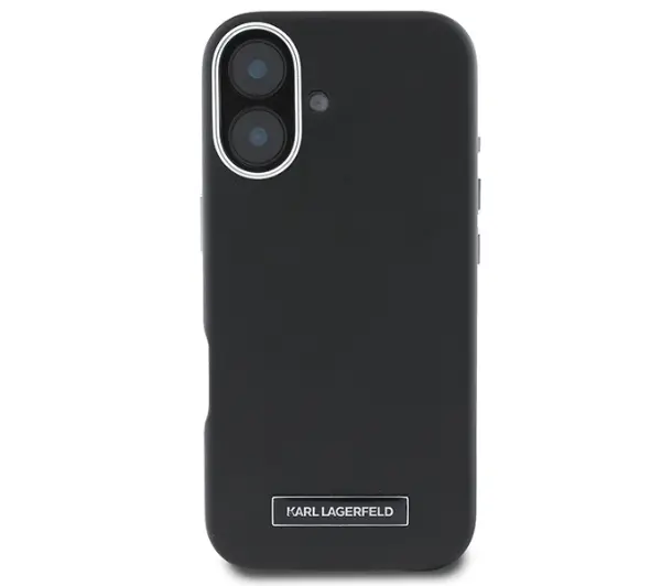 Karl Lagerfeld Monogram Choupette Head Pin do iPhone 16 Czarny