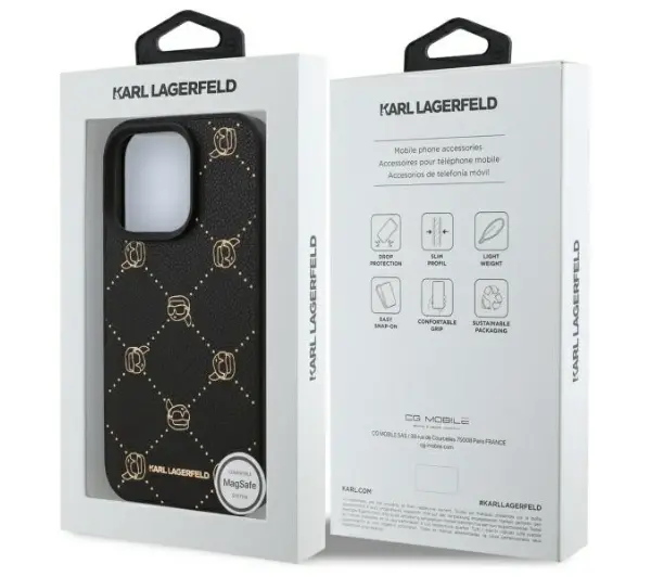 Karl Lagerfeld MagSafe Karl Head do iPhone 16 Pro Max Czarny