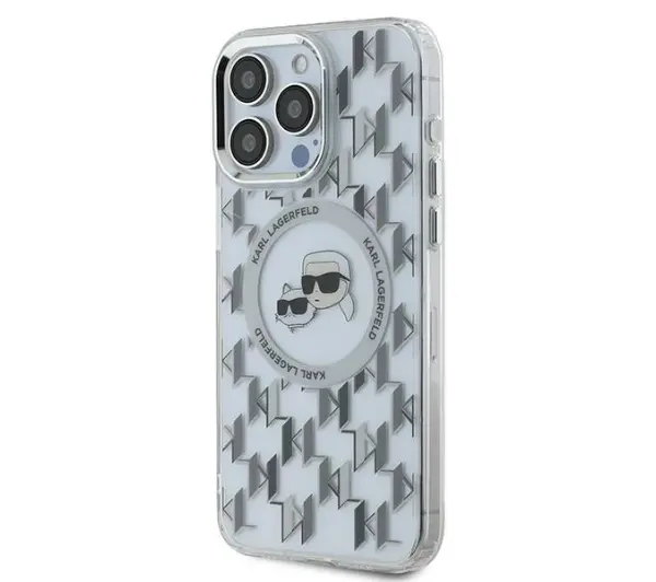 Karl Lagerfeld IML Monogram Karl&Choupette do iPhone 15 Pro Przezroczysty
