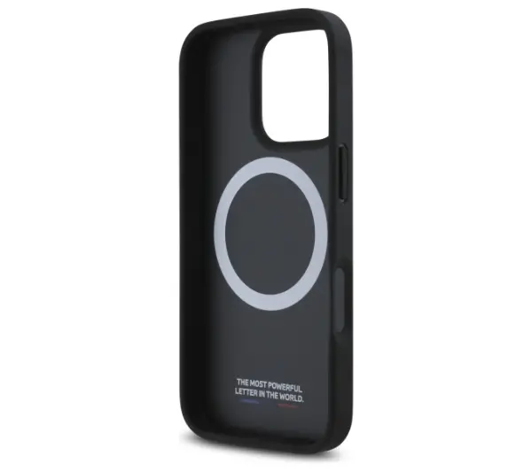 BMW M Meshed Tricolor Stripes MagSafe do iPhone 16 Pro Max Czarny