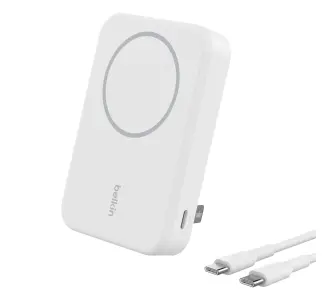 Powerbank Belkin BPD008BTWH BoostCharge Pro Magnetic 10000mAh,15W Qi2, MagSafe Biały