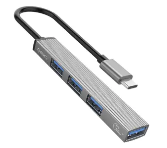 Hub USB Orico AH-13-GY-EP-HW USB-C USB-A 5Gbps 3xUSB-A 2.0 Aluminiowy