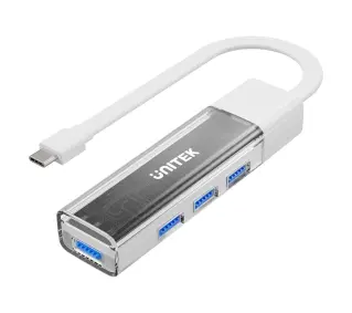 Unitek dwukierunkowy USB C/USB A 5Gbps 4x USB A biały