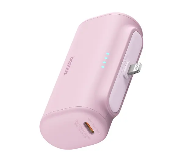 Baseus Compact IP 5000mAh 20W Lightning Różowy