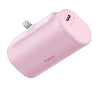 Baseus Compact IP 5000mAh 20W Lightning Różowy