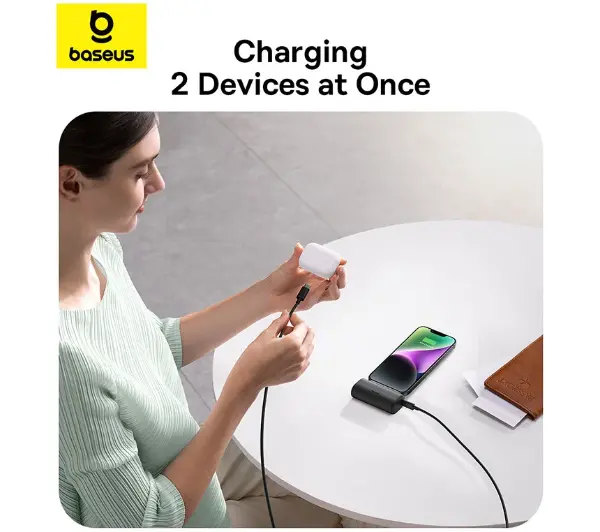 Baseus Compact IP 5000mAh 20W Lightning Czarny