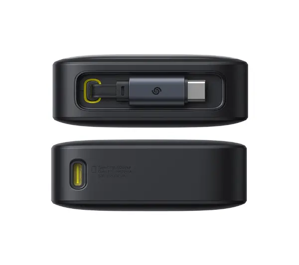 Baseus Free2Pull 10000mAh 30W Wbudowany kabel Czarny