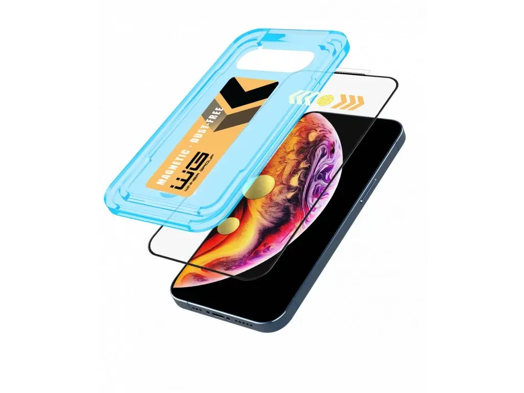Szkło hartowane Winner WG w aplikatorze do iPhone 15 Pro Czarny