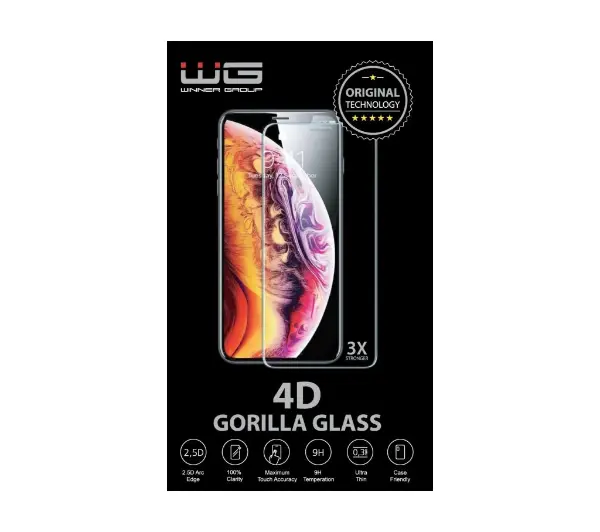 Winner WG 4D Full Glue do iPhone 15 Czarny