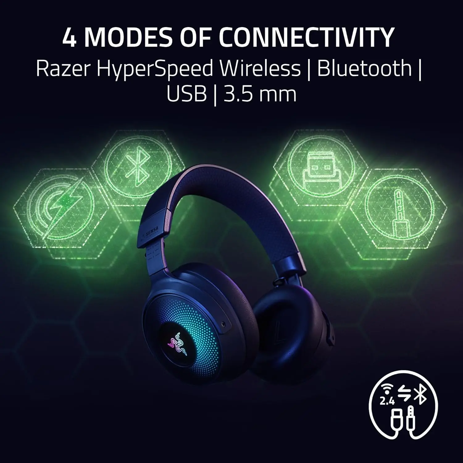 Razer Kraken V4 Pro ゲーミングヘッドセット Razer Kraken V4 Pro ゲーミングヘッドセット ワイヤレス