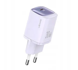 Ładowarka sieciowa USAMS 30W GaN USB-C Fast Charging HC Series Fioletowy