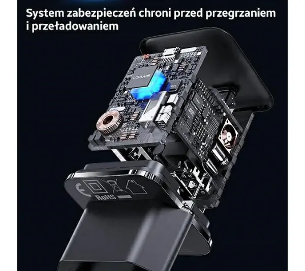 USAMS 1xUSB-C T45 mini 30W PD3.0 Fast Charging Biały