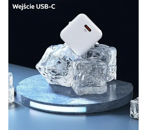 USAMS 1xUSB-C T45 mini 30W PD3.0 Fast Charging Biały