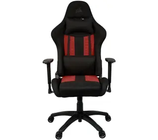 Corsair TC100 RELAXED Fabric Gamingowy do 120kg Tkanina Szaro-czerwony - Kup na Raty - RRSO 0%