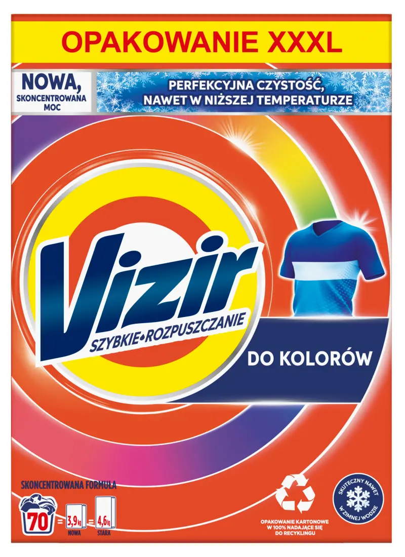 Proszek do prania Vizir Color 70 prań 3,85kg