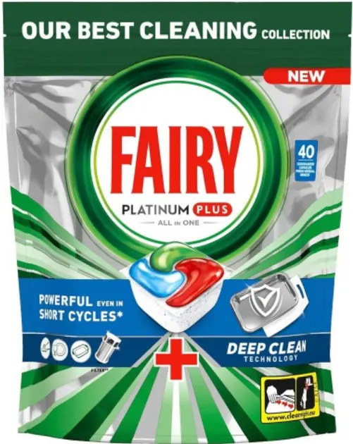 Kapsułki do zmywarki Fairy Platinum Plus All In One Fresh Herbal Breeze 40szt.