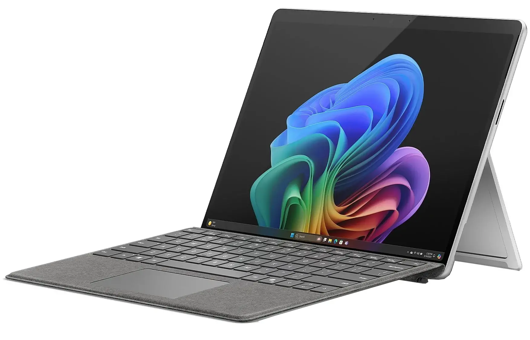 Laptop 2w1 Microsoft Surface Pro Copilot+ PC 13" Snapdragon X Plus 16GB RAM 256GB Dysk SSD Win11 Platynowy + Surface Pro Keyboard Funkcje