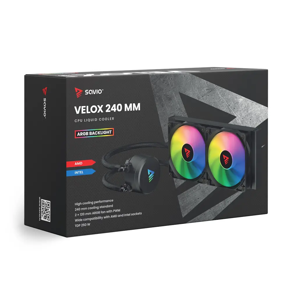 фото Водяное охлаждение Savio Velox 240 Black 2