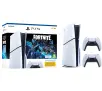 Konsola Sony PlayStation 5 Slim D Chassis (PS5) 1TB z napędem Fortnite Cobalt + Dodatkowy Pad Biały