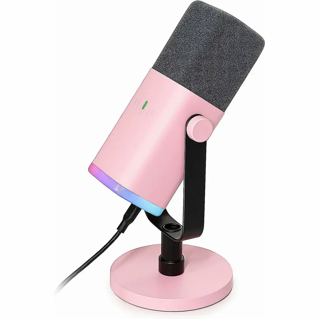 фото Мікрофон студійний/ для стрімінгу, подкастів Fifine AmpliGame AM8 Pink