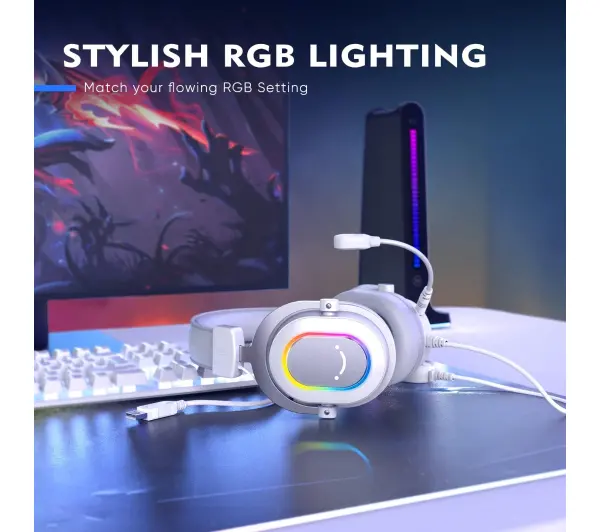Fifine AmpliGame H6W Nauszne Biały