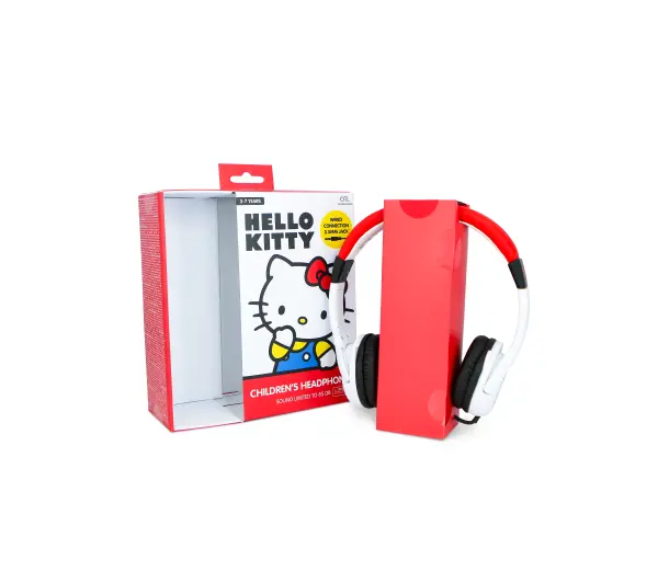 OTL Technologies Hello Kitty Moulded Dla dzieci Nauszne Biało-czerwony