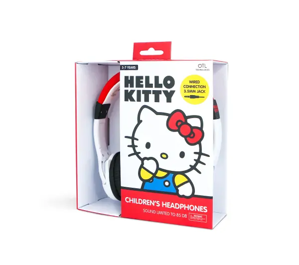 OTL Technologies Hello Kitty Moulded Dla dzieci Nauszne Biało-czerwony