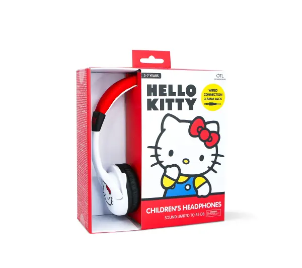 OTL Technologies Hello Kitty Moulded Dla dzieci Nauszne Biało-czerwony