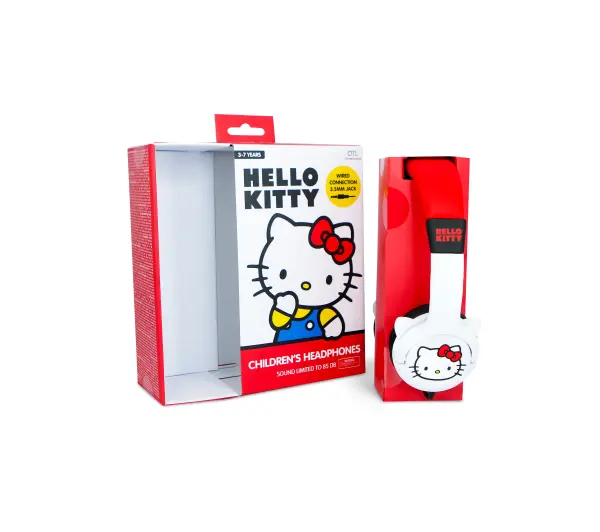 OTL Technologies Hello Kitty Moulded Dla dzieci Nauszne Biało-czerwony