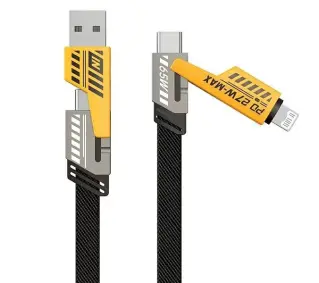 Awei CL-226 4w1 USB-C/Lightning/ USB-A 65W/27W 1,2m Czarny