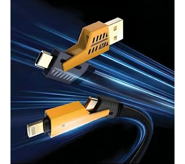 Awei CL-226 4w1 USB-C/Lightning/ USB-A 65W/27W 1,2m Czarny