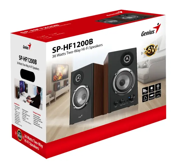 Genius SP-HF1200B Brązowo-Czarny