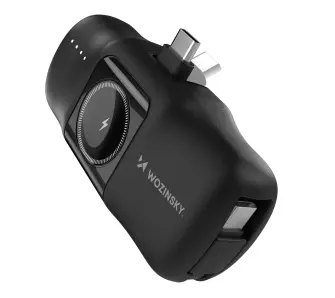 Powerbank Wozinsky WF16-YCS 5000mAh 15W USB-C z wbudowanym kablem USB-C Czarny