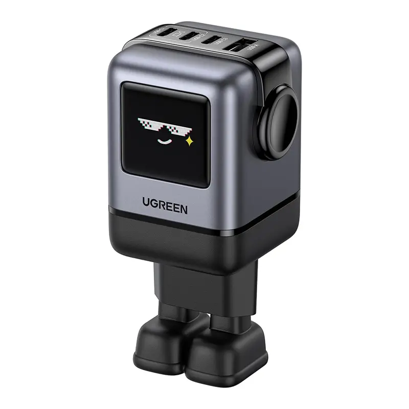Ładowarka sieciowa UGREEN Nexode RG Robot GaN 3xUSB-C + USB 100W Czarny