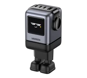 Ładowarka sieciowa UGREEN Nexode RG Robot GaN 3xUSB-C + USB 100W Czarny
