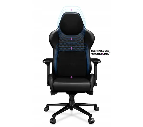 Yumisu 2050 Magnetic Biurowy do 150kg Skóra ECO Czarny - Kup na Raty - RRSO 0%