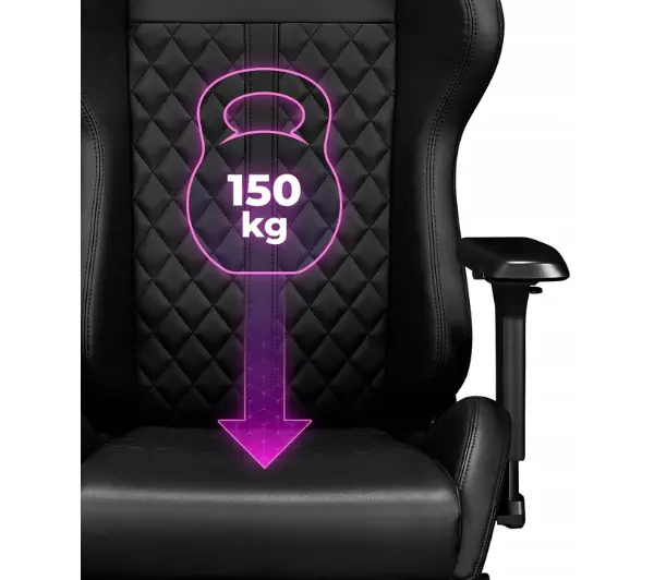 Yumisu 2050 Magnetic Biurowy do 150kg Skóra ECO Czarny - Kup na Raty - RRSO 0%