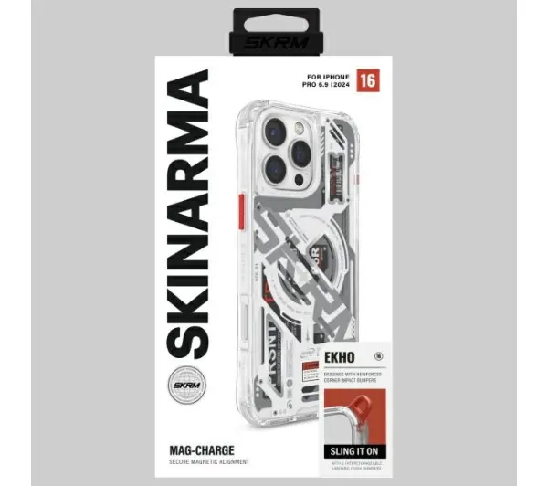 Skinarma Ekho Magnetic Charging iPhone 16 Pro Max Przezroczysty