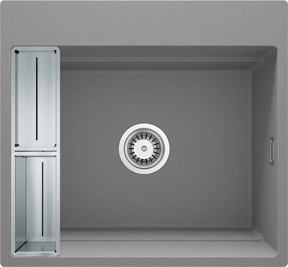 Zlewozmywak Deante Magnetic ZRM_S10A Granitowy Szary metalik