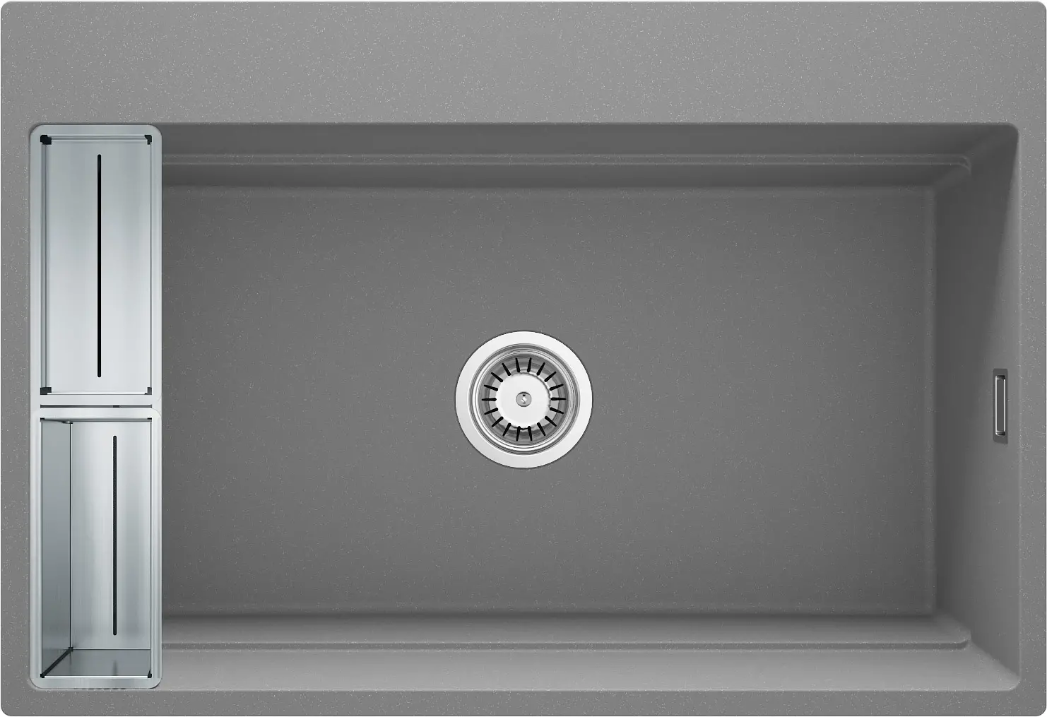 Zlewozmywak Deante Magnetic ZRM_S10B Granitowy Szary metalik