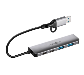 Hub USB Reinston EHUB07 Szary 4w1 pasywny
