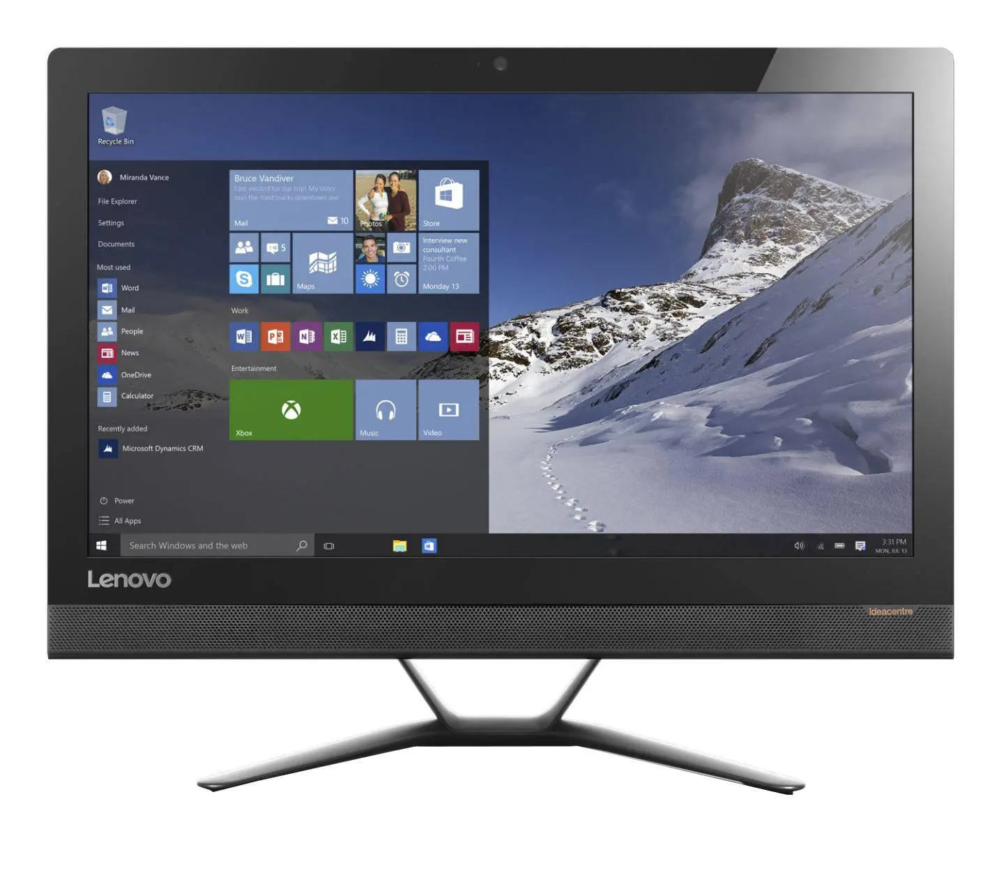 Komputer Lenovo IdeaCentre 300 i5-6200U 23" 4GB RAM 1TB Dysk GF920A Win10 Czarny