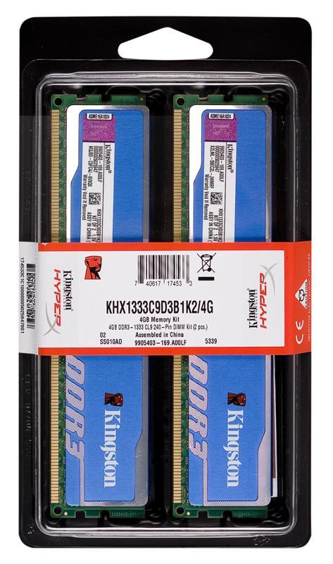 Pamięć RAM Kingston DDR3 4GB 1333 CL9 DUAL