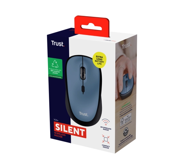 Trust Yvi+ Silent Wireless Niebieski - ⚡ BESTSELLERY ⚡