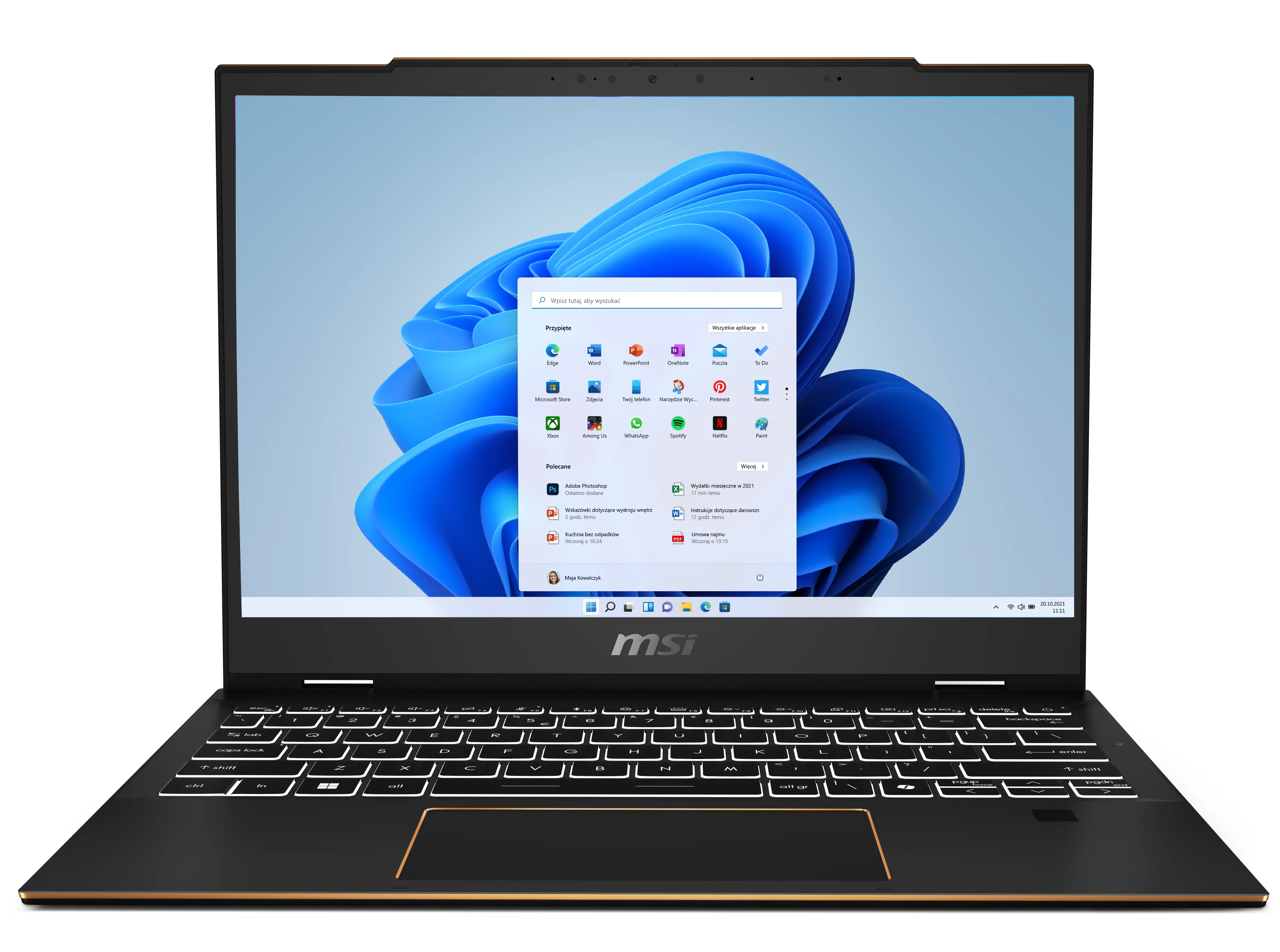 Laptop 2w1 MSI Summit E13 AI Evo A1MTG-065PL 13,3" Ultra 7 155H 32GB RAM 1TB Dysk SSD Win11 Czarny Funkcje AI