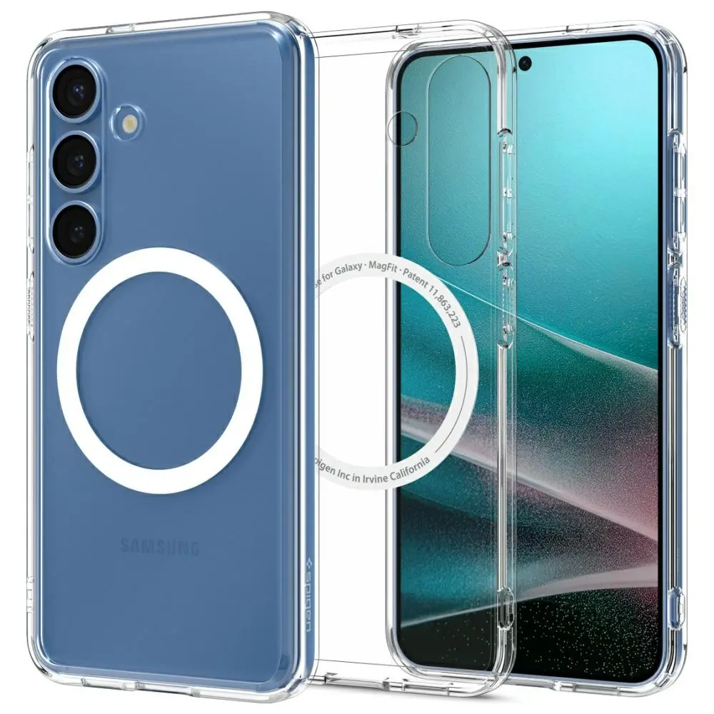 Etui Spigen Ultra Hybrid Mag MagSafe do Galaxy S25 Biały
